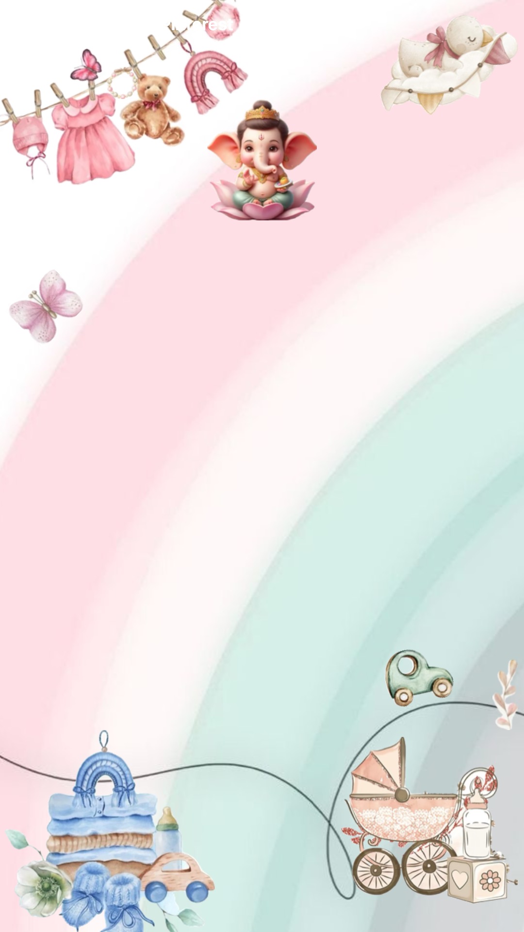 Rose Petals — Baby Shower Invitation template preview