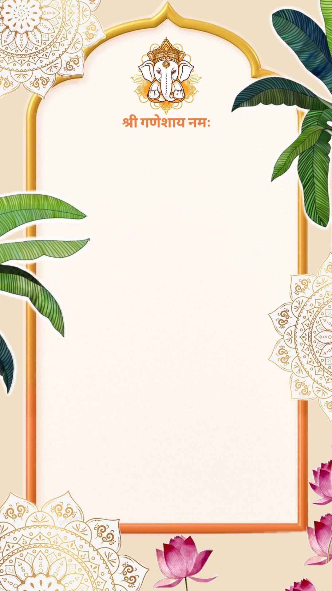 Saffron Heritage Mandala — House Warming Invitation template preview