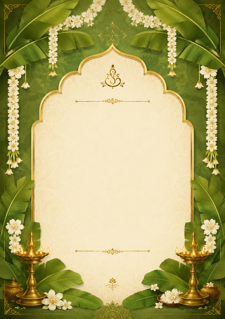 Sandalwood Ganesh Blessings — House Warming Invitation template preview