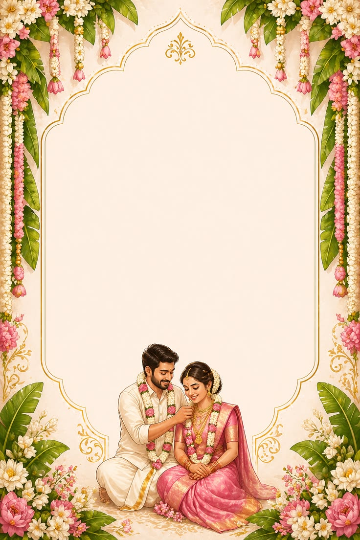 Wedding Bloom Wedding Invitation Card - लग्न पत्रिका — Wedding Invitation template preview